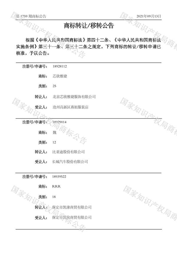 君子成人之美 比亚迪转让“魏”商标给长城：一分钱不要
