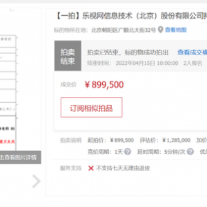 一槌拿下乐视网85项专利 这家公司什么来头？曾与融创渊源颇深 ...