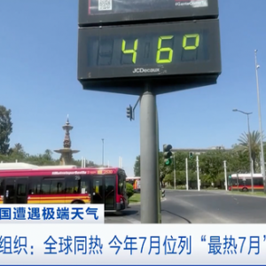 世界气象组织：全球同热，今年7月位列“最热7月”前三位