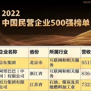 民营企业500强发布，京东唯品会成黑马，实体互联网齐头并进 ...