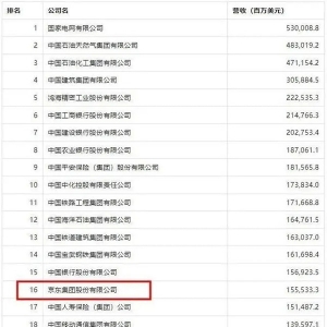 《财富》中国500强发布，京东再次摘下行业第一