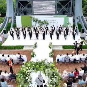 以天为证，以地为媒，沈北新区20对新人稻田画里修成正果
