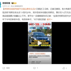 电商平台销售山寨老头乐 特斯拉回应：法务部会出手