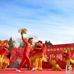 欢乐京津冀 一起过大年丨沧县舞狮亮相北京地坛庙会