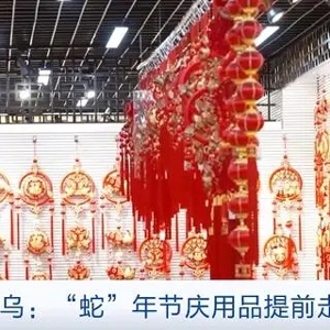 订单已排到明年1月！浙江义乌“蛇”年节庆用品提前走俏
