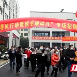 湖南新宁：春风送岗 促就业“职”达家门暖民心