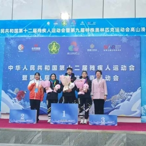 全国第十二届残疾人运动会高山滑雪比赛，河北运动员获20金20银16铜