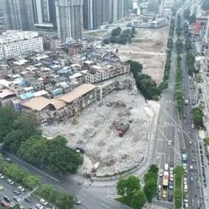 新中轴海珠南洲片区改造有新进展，回迁地块已完全拆平
