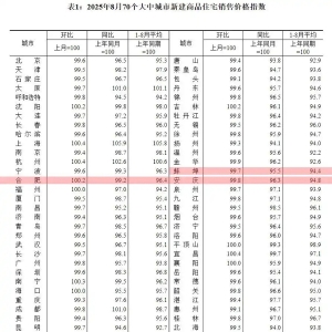 合肥8月房价：新建商品住宅环比上涨，二手房环比下降